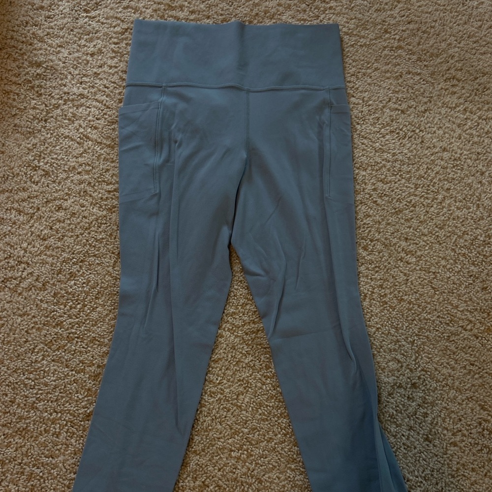 Athleta Green Salutation Stash Leggings 7/8